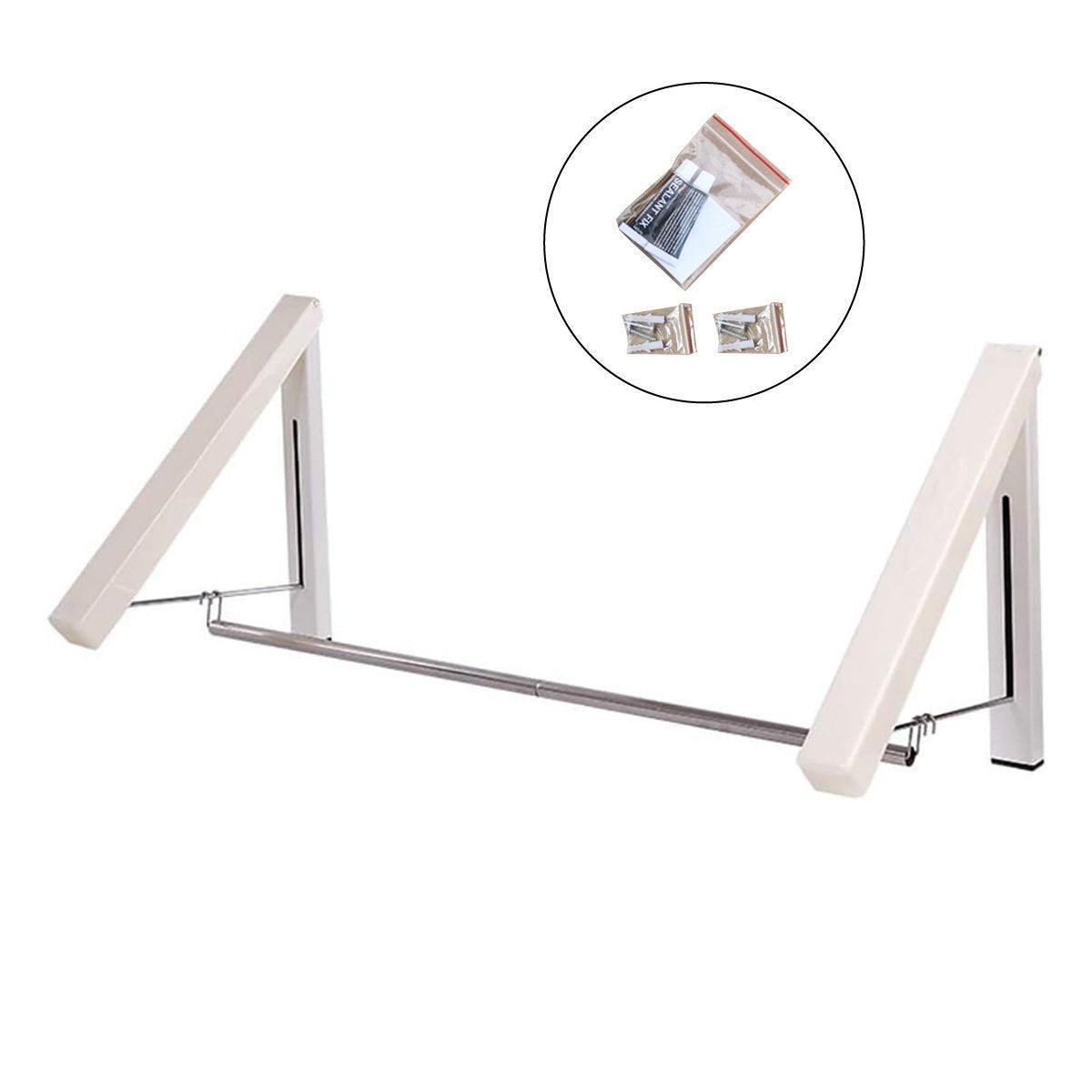 Mini Wall Hanging Retractable Clothes Drying Rack Space Saving Laundry Hanger - B 7