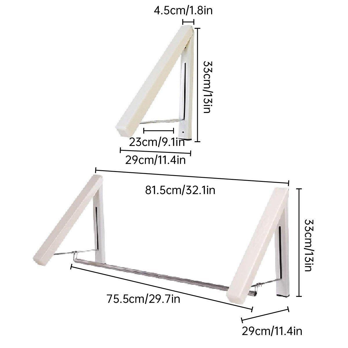 Mini Wall Hanging Retractable Clothes Drying Rack Space Saving Laundry Hanger - D 3