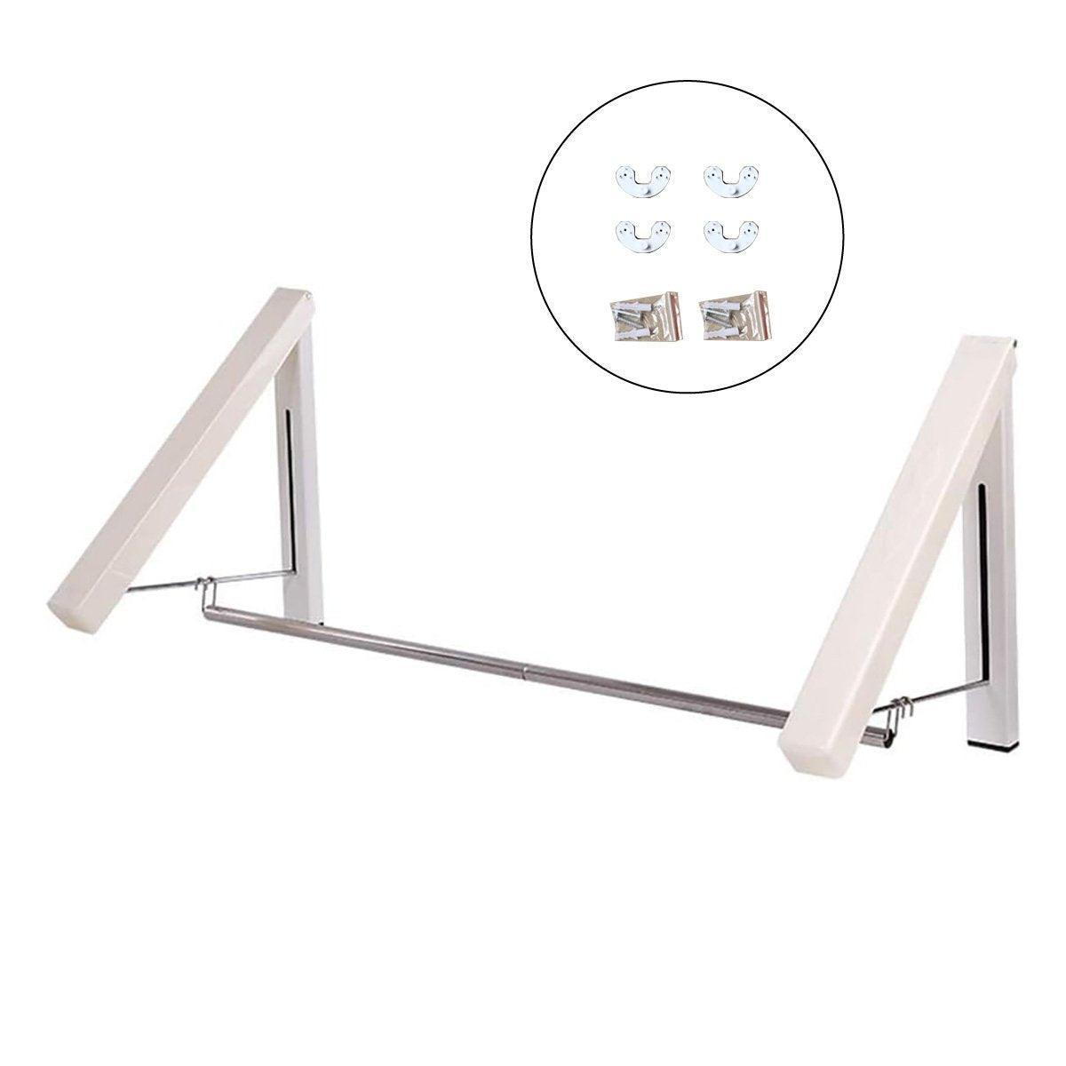 Mini Wall Hanging Retractable Clothes Drying Rack Space Saving Laundry Hanger - D 6