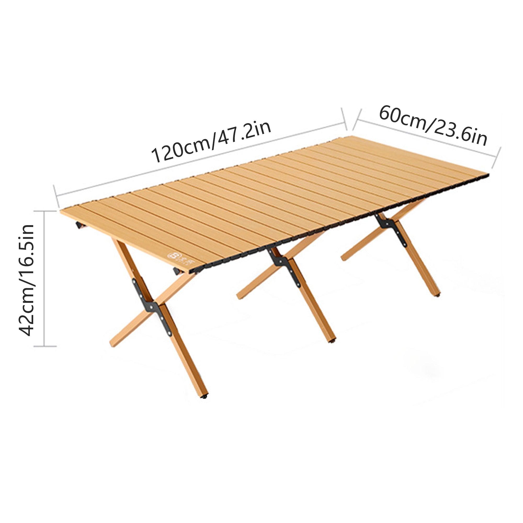 Folding Table Portable Picnic Camping Table Egg Roll Multi Function Outdoor 3