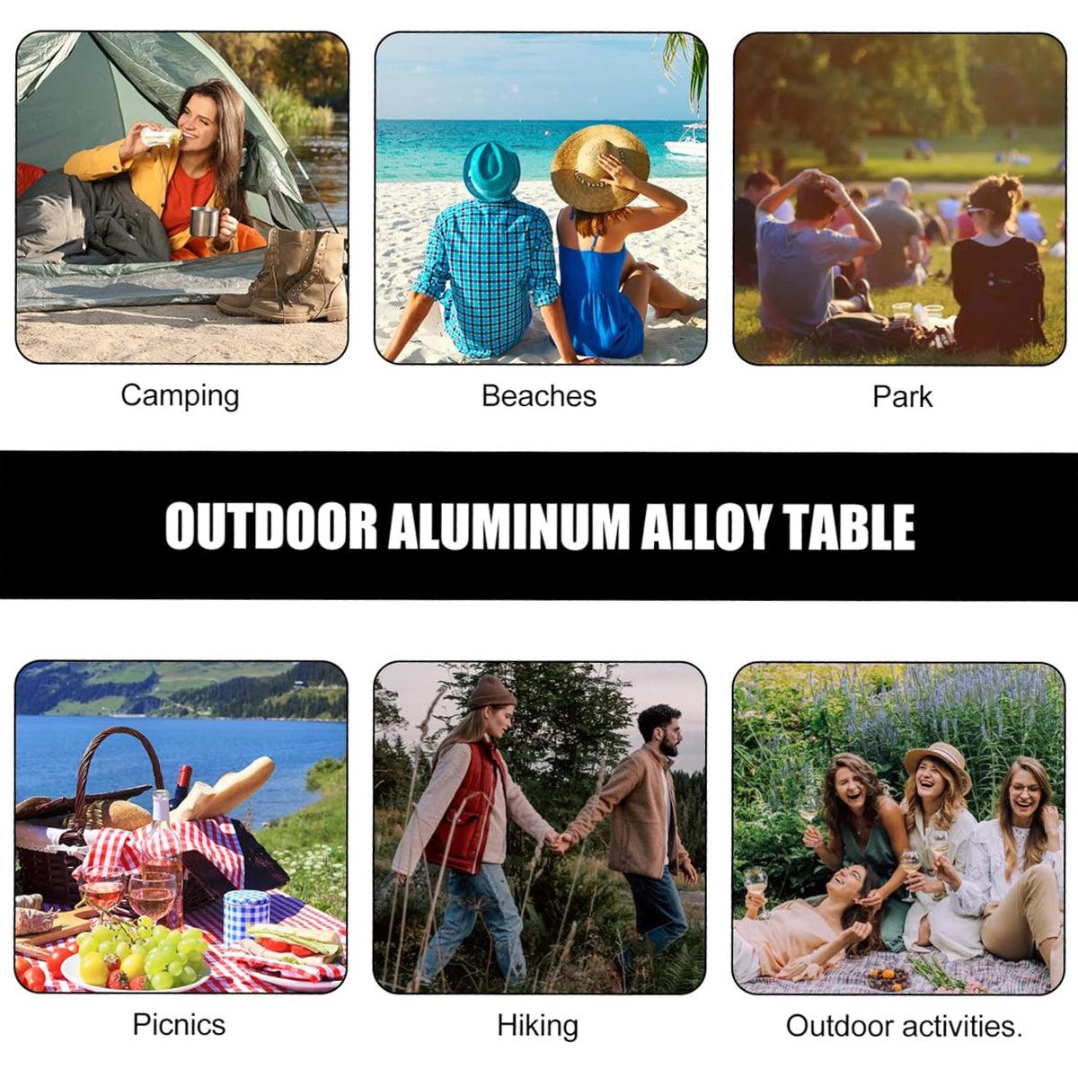 Aluminium Alloy Folding Table Portable Outdoor Camping Picnic Multifunctional 5
