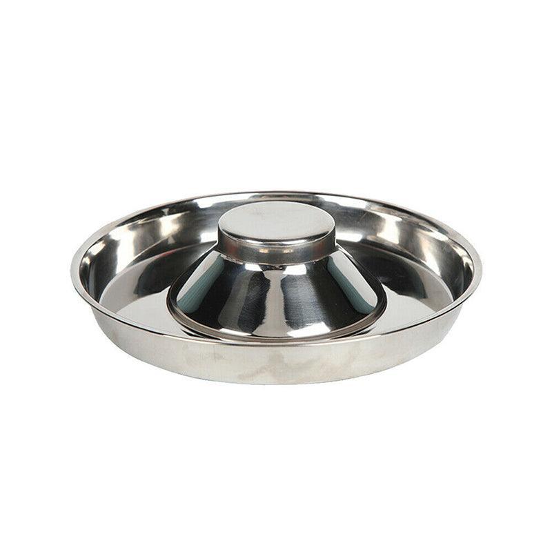 Stainless Steel Pet Bowl Slow Feeder Dish Puppy Dog Cat Food Feeding Weaning Bowl - M 7