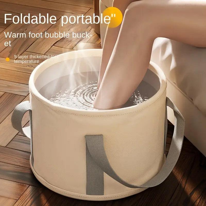 Collapsible Foot Soak Bucket Portable Insulated Foot Soak Bag for Relaxation 4