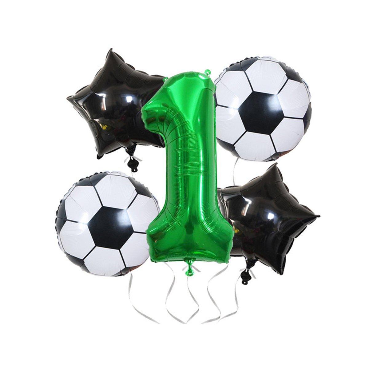 32 Inch Green Soccer Balloons 5 Pieces Set World Cup Birthday Party Decoration - 10 6