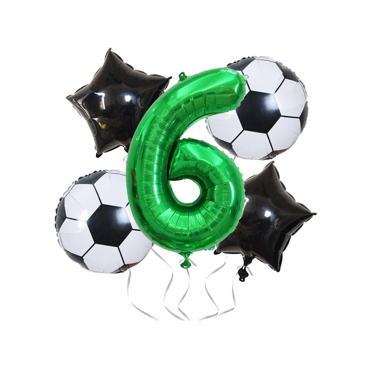 32 Inch Green Soccer Balloons 5 Pieces Set World Cup Birthday Party Decoration - 10 11