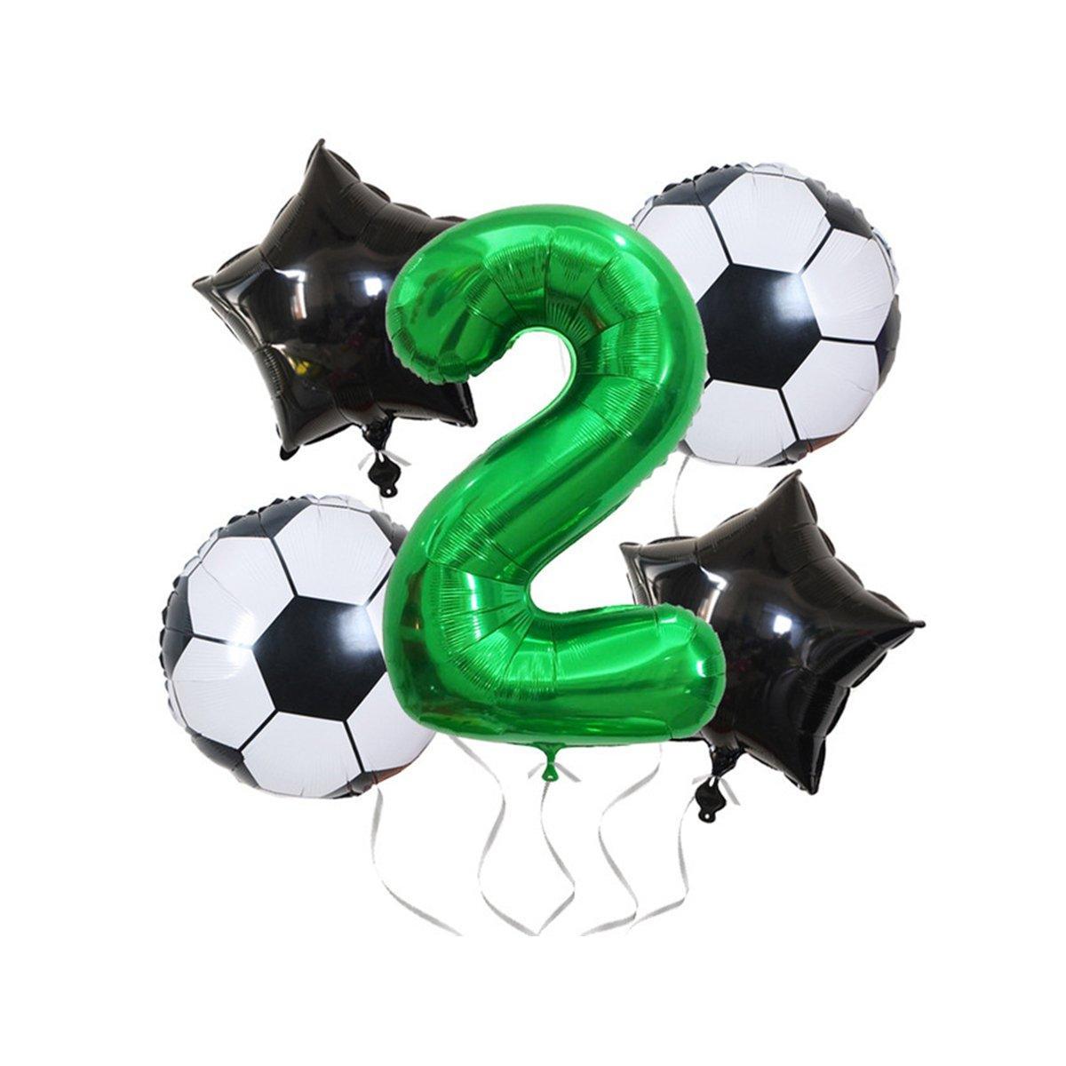 32 Inch Green Soccer Balloons 5 Pieces Set World Cup Birthday Party Decoration - 4 7
