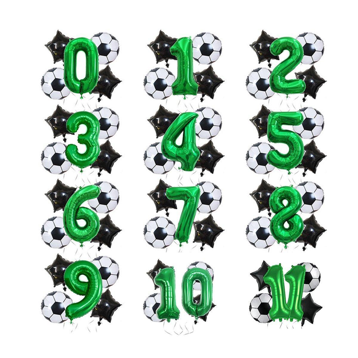 32 Inch Green Soccer Balloons 5 Pieces Set World Cup Birthday Party Decoration - 9