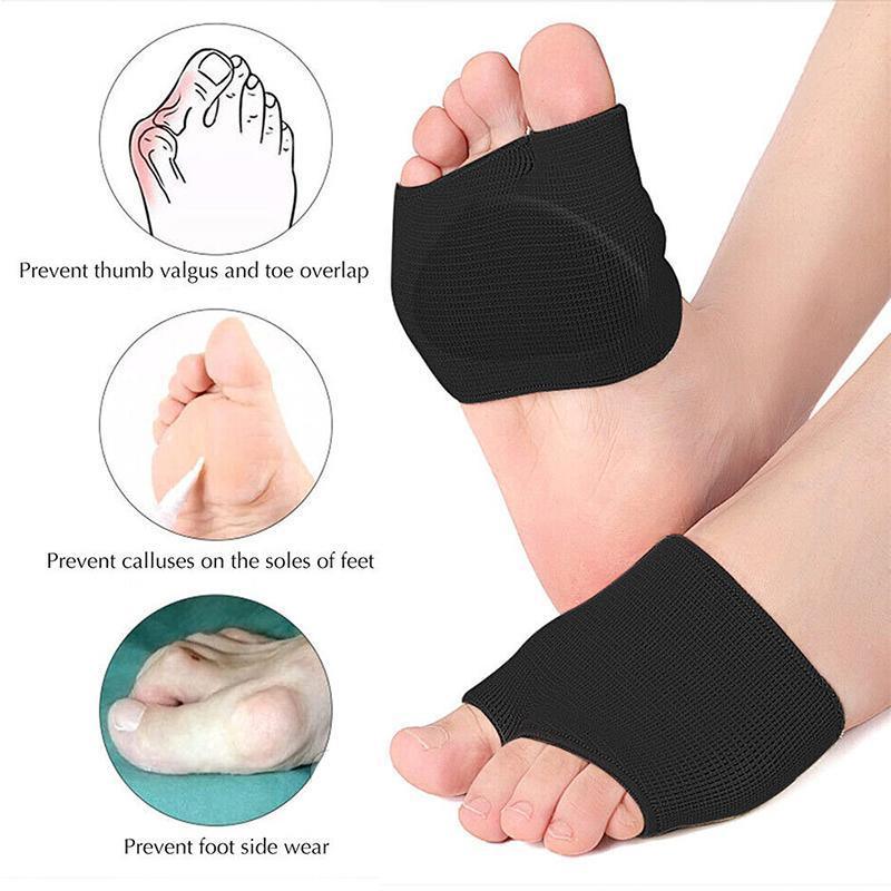 2x Gel Metatarsal Pads Sleeve Ball Of Foot Cushions Metatarsalgia Sore Forefoot - 1 pair Skin (S) 4
