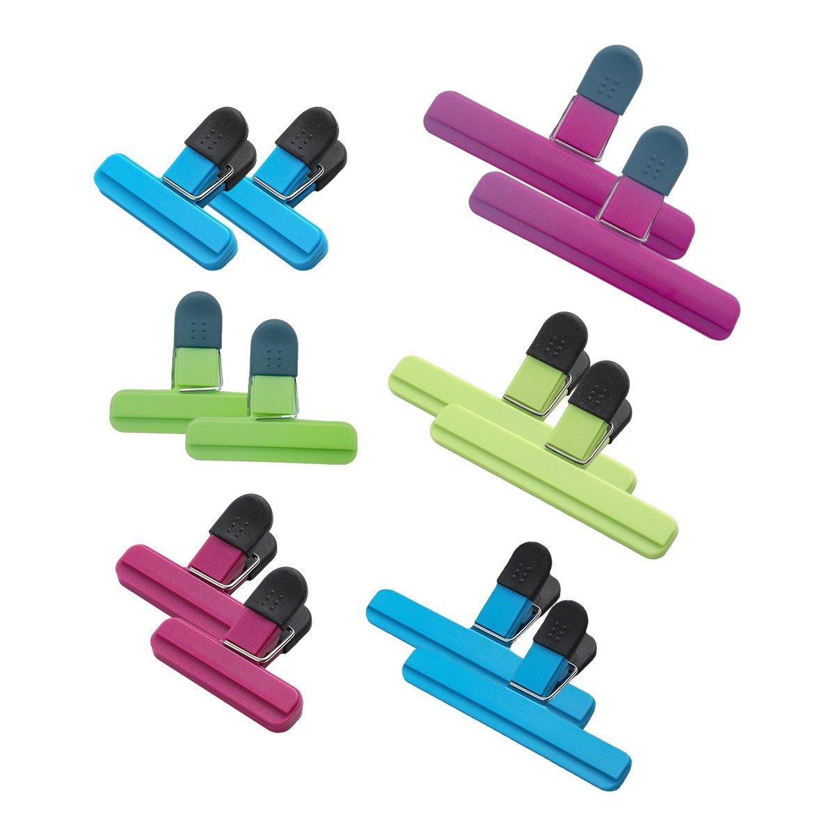 12pcs Plastic Bag Clips Food Storage Sealing Clips Snack Sealer Multi Purpose