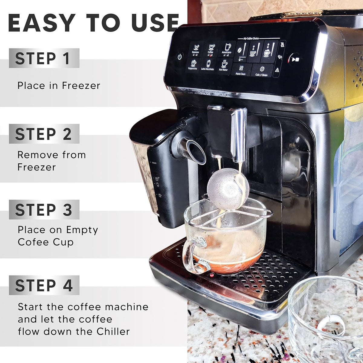 3/4 Forks Stainless Steel Ice Balls Reusable Spherical Whisky Chilling Stones - 3 Forks 5