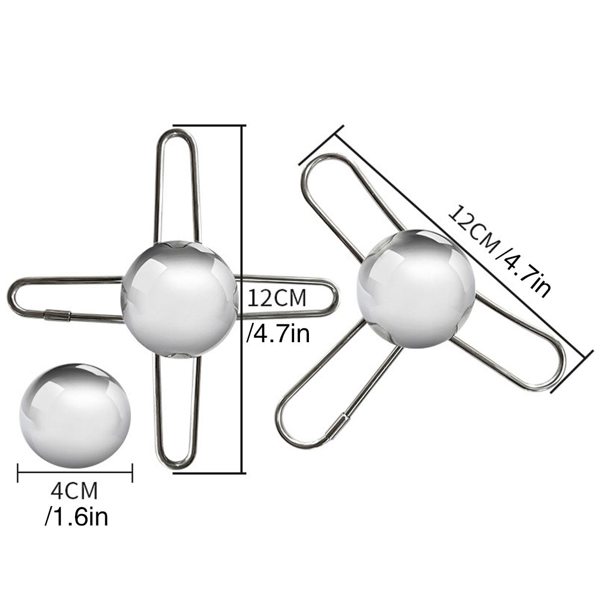 3/4 Forks Stainless Steel Ice Balls Reusable Spherical Whisky Chilling Stones - 4 Forks 3