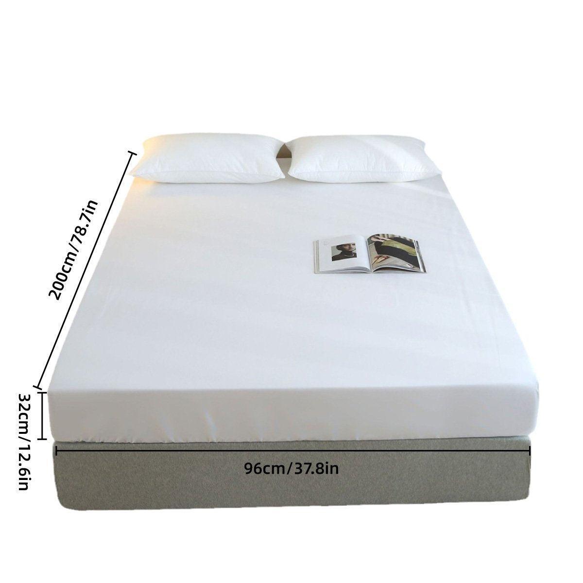 Single 96x200cm Hotel Bedding White Cotton Satin Bedspread - Cotton single jet satin-80x80s 3