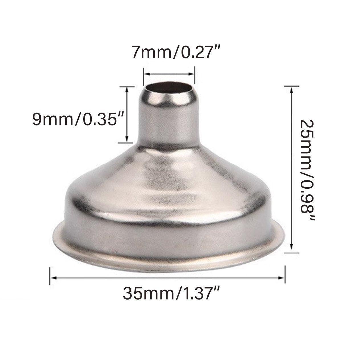 10 PCS Stainless Steel Small Funnel Set for Hip Flasks Camping Kitchen Use 3