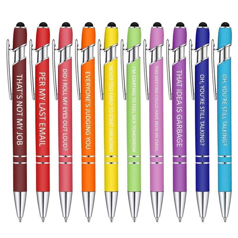 Funny Pens Swear Word Pen Set Black Ink Writing Pen Funny Office Diary Gift - Set A 7