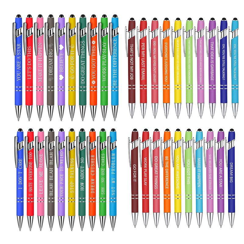 Funny Pens Swear Word Pen Set Black Ink Writing Pen Funny Office Diary Gift - Set D