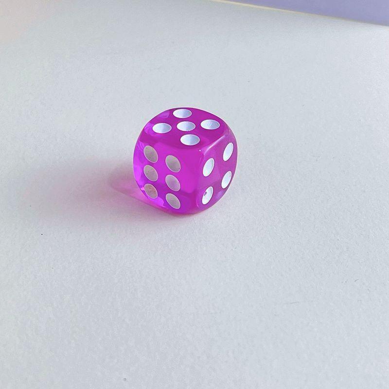 12-48PCS 6 Sided Games Dice Transparent Coloured Game Play Toy Bulk Board Game - 12PCS 5