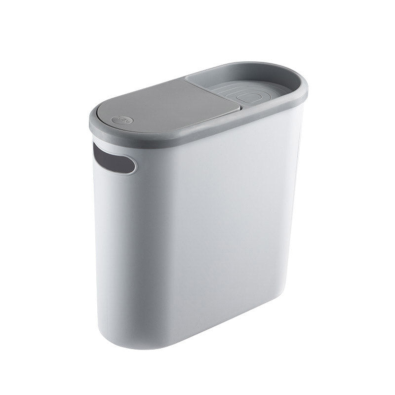 Simple Garbage Can with Lid Household Clamped Plastic Bucket Flip Lid Kitchen
