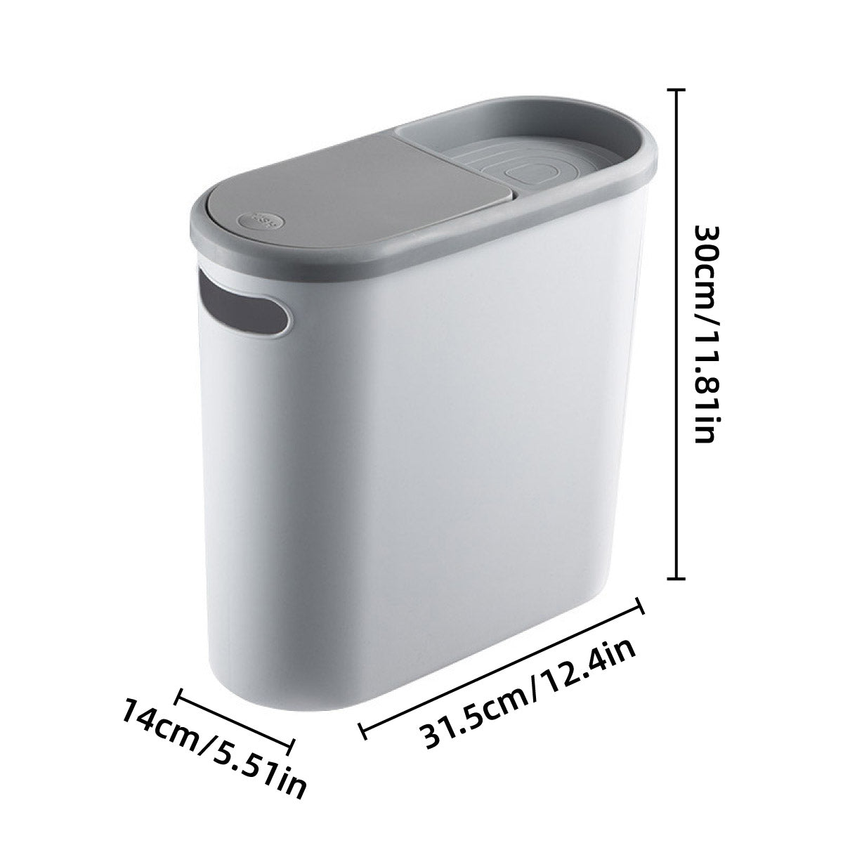Simple Garbage Can with Lid Household Clamped Plastic Bucket Flip Lid Kitchen 3