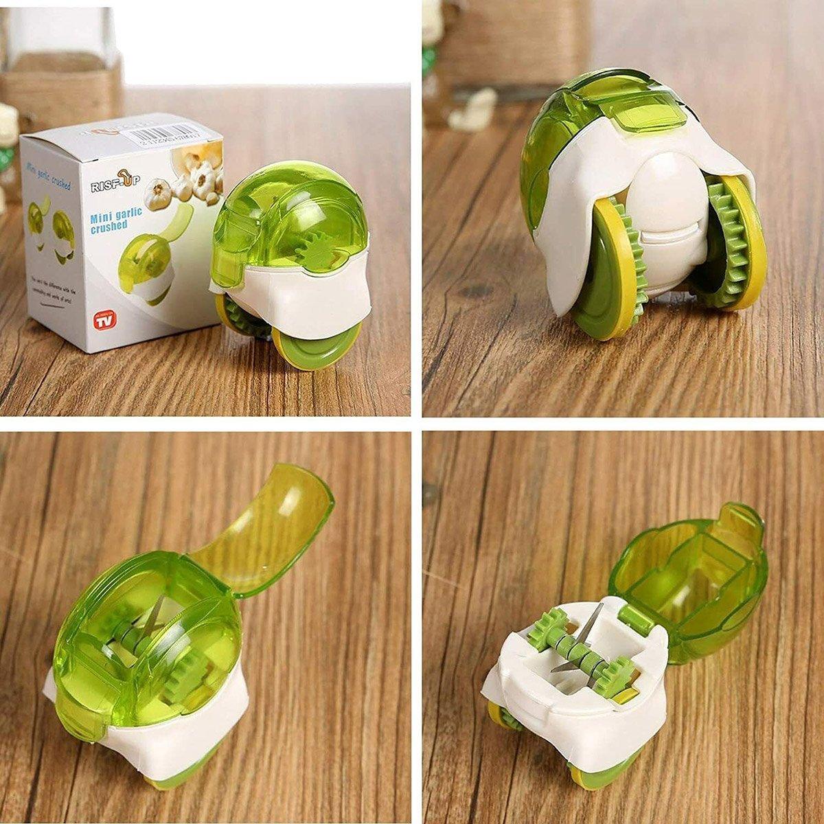 Push Garlic Crusher Roller Garlic Presser Slicer Garlic Mincer Kitchen Tool 5
