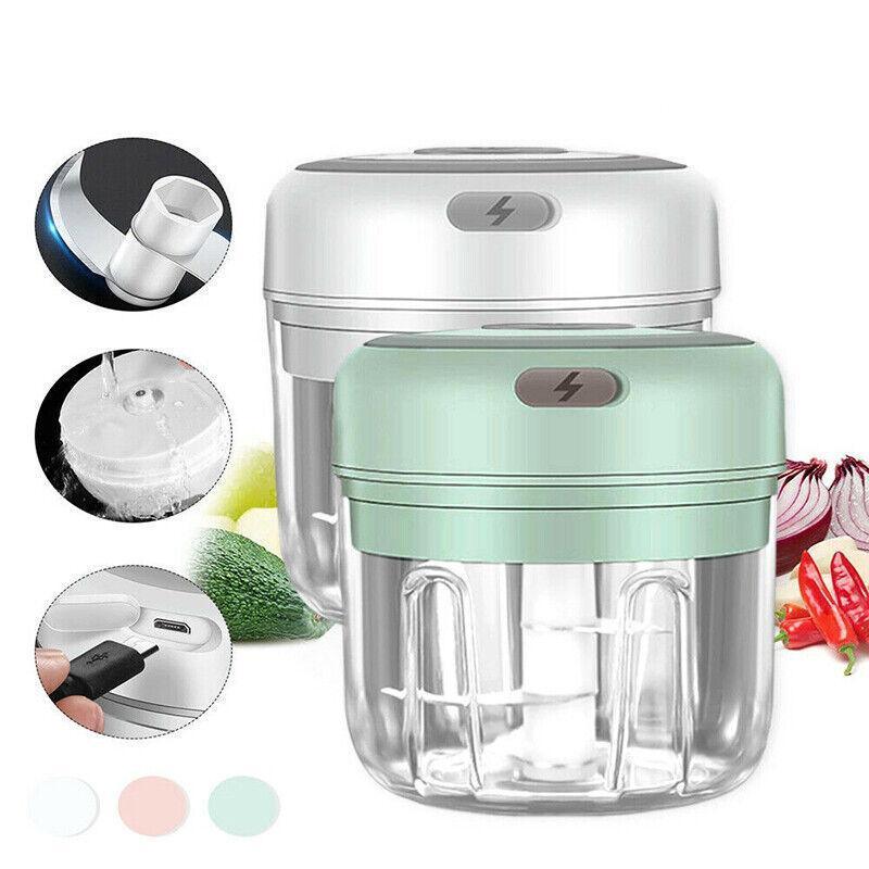 250Ml Usb Rechargeable Mini Food Garlic Grinder Electric Garlic Chopper Cordless - White 4