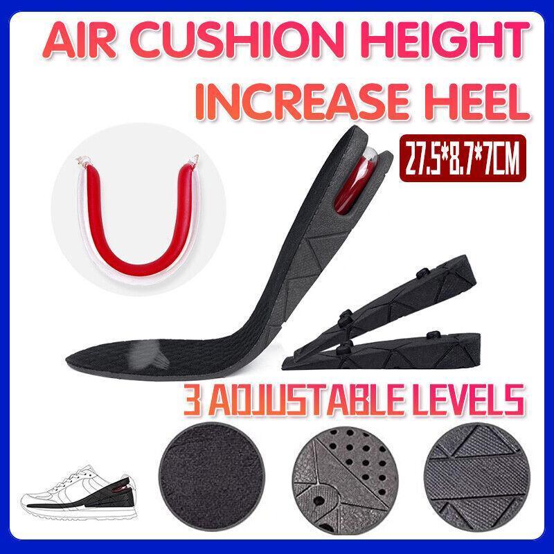 Air Cushion Height Increase Heel Gel Shoes Insoles Inserts Taller Lifts Pad Au