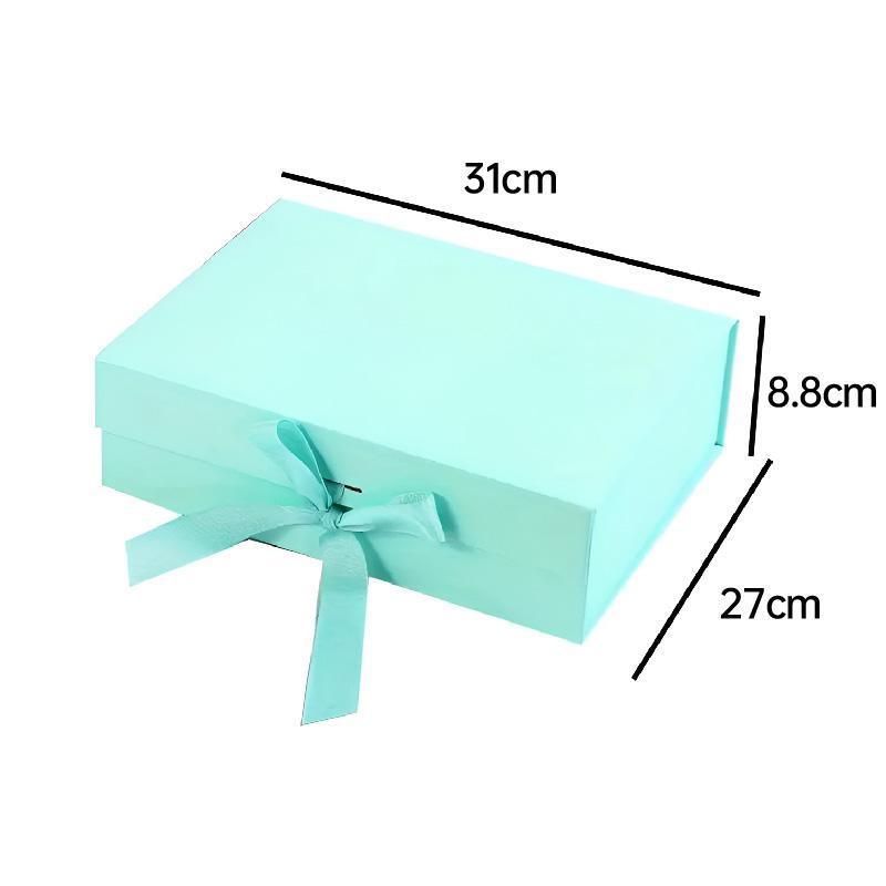 Elegant Ribbon Flip Folding Gift Boxes Multiple Colors High-Quality Cardboard - Orange 3