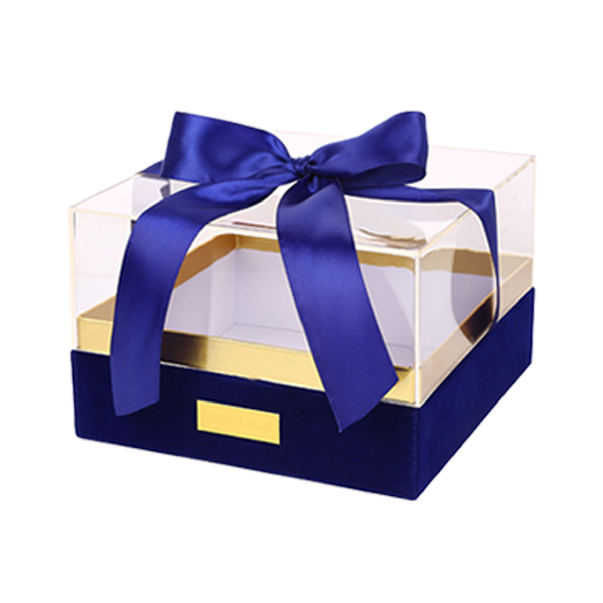 Acrylic Gift Box Clear Souvenir Display Case Bow Storage Container for Packaging - Red - L 12