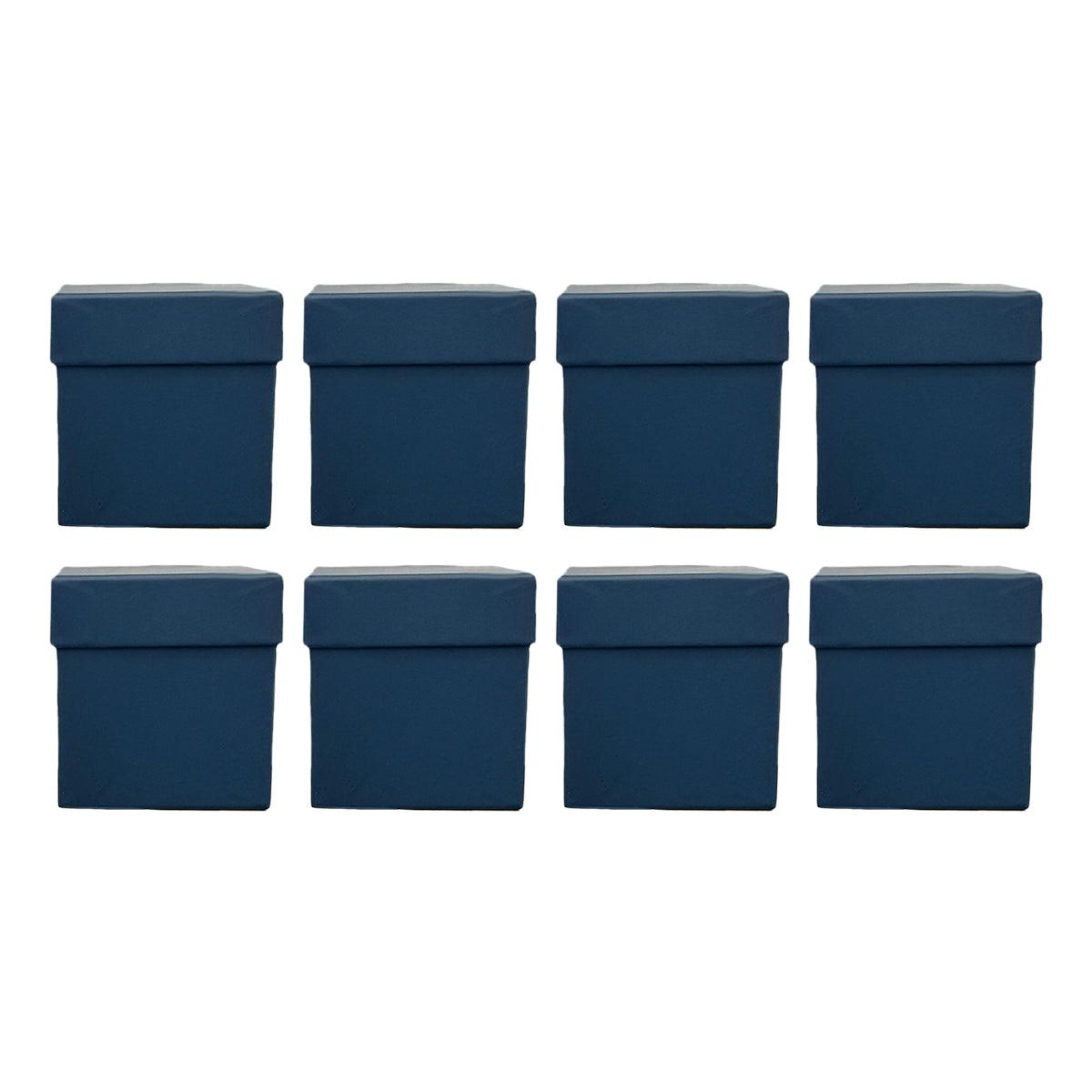 Square Gift Boxes 8pcs Empty Packaging Boxes for Favour Party Wedding Storage - Black-12x12cm 14
