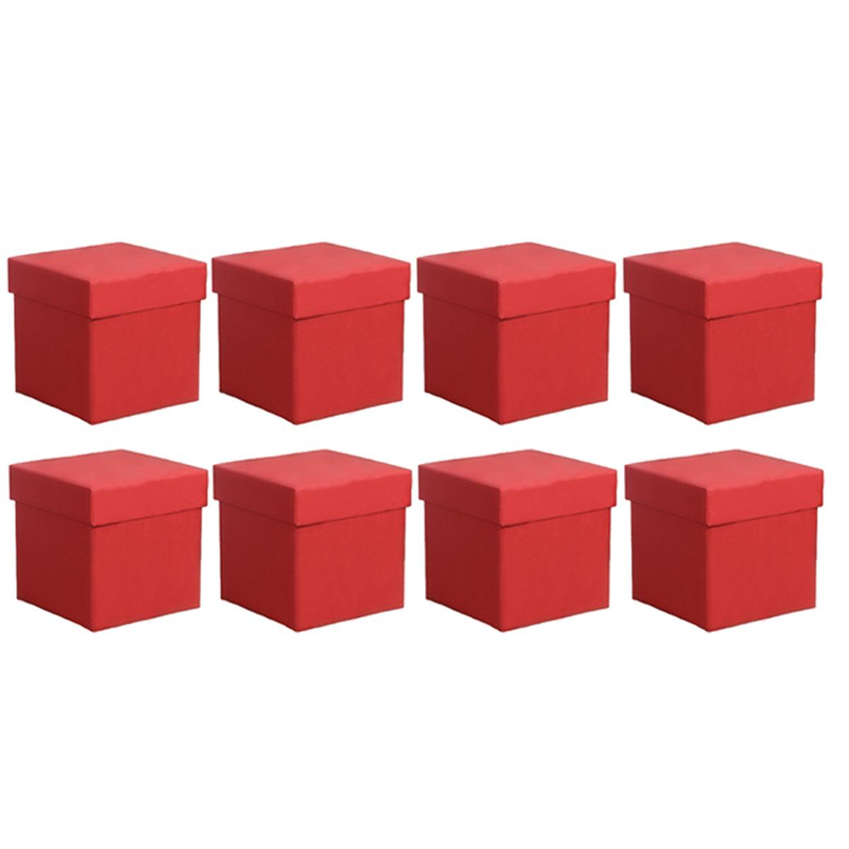 Square Gift Boxes 8pcs Empty Packaging Boxes for Favour Party Wedding Storage - Black-20x16.5cm 10