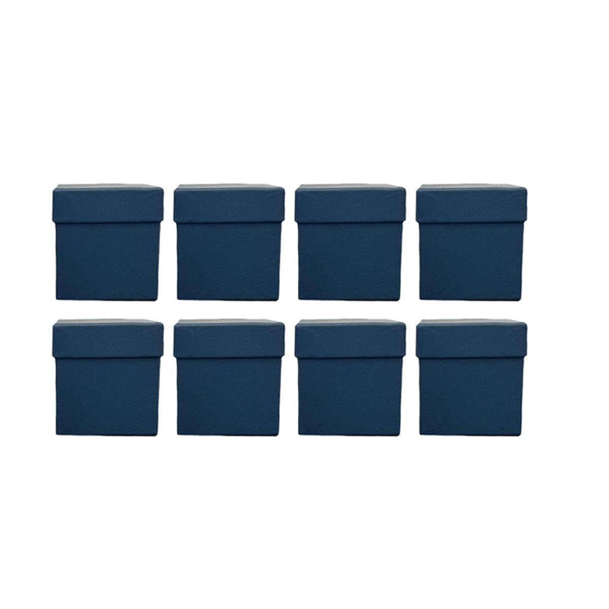 Square Gift Boxes 8pcs Empty Packaging Boxes for Favour Party Wedding Storage - Black-20x16.5cm 12