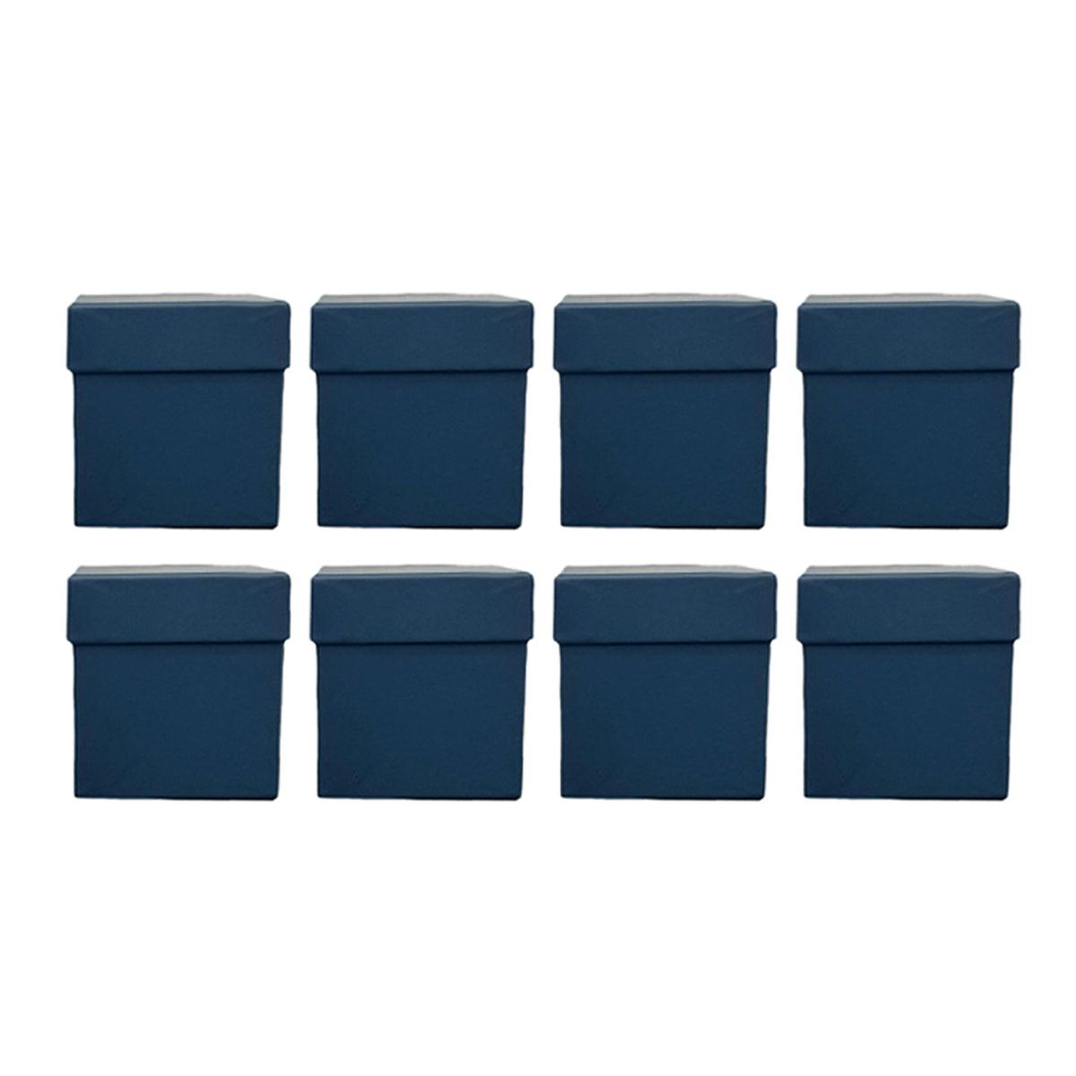 Square Gift Boxes 8pcs Empty Packaging Boxes for Favour Party Wedding Storage - Black-20x16.5cm 13
