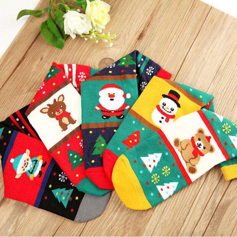 Christmas Socks Santa Reindeer Snowman Pattern Xmas Party Gift Stockings - Clown 4