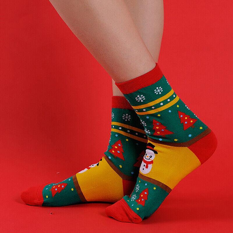 Christmas Socks Santa Reindeer Snowman Pattern Xmas Party Gift Stockings - Clown 5