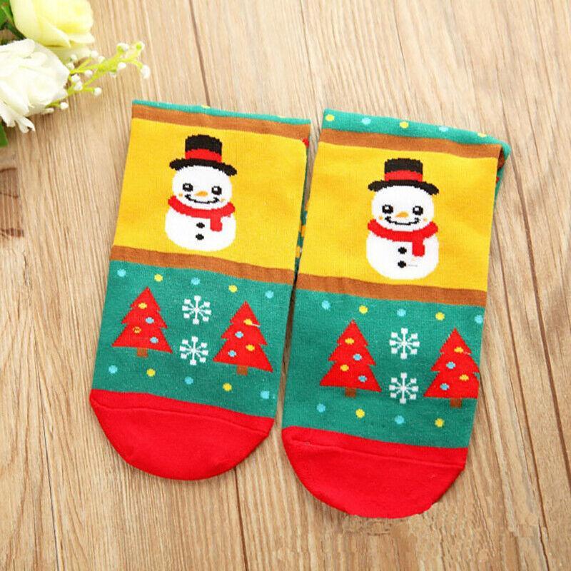 Christmas Socks Santa Reindeer Snowman Pattern Xmas Party Gift Stockings - Snowman 3