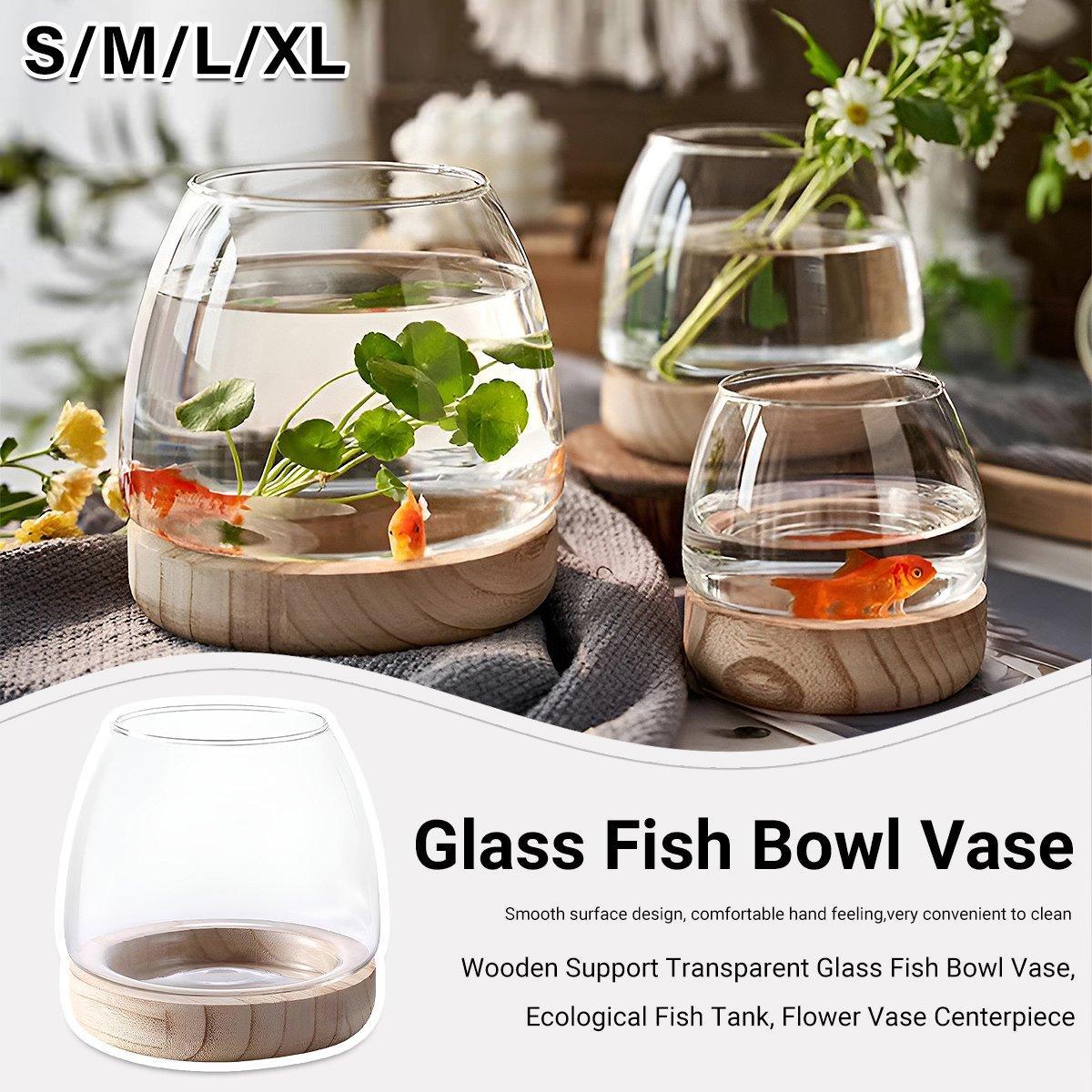 Japanese Style Small Glass Vases Fish Tank for Elegant Home Decor - S 4