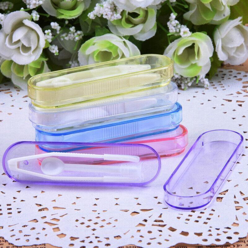 Contact Lens Tweezers Stick Inserter Remover Tool Kit Tip Storage Case Box Set - Pink 3