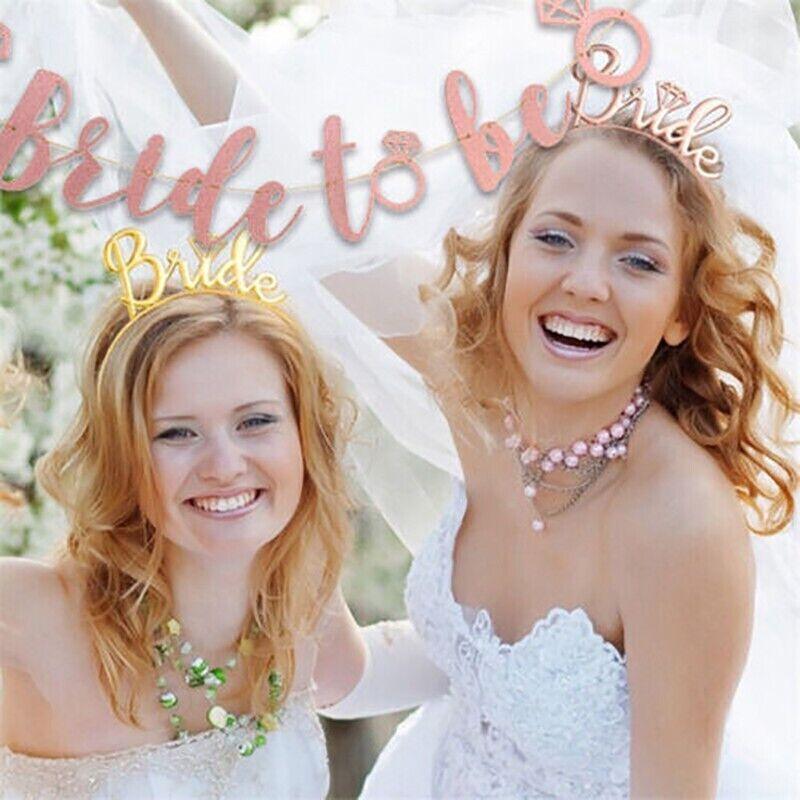 Bride To Be Rose Gold Banner Diamond Wedding Bridal Shower Hens Party Decoration - Diamond 4