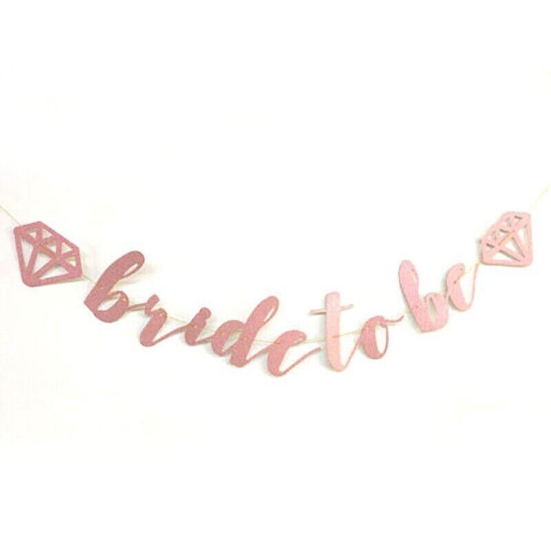 Bride To Be Rose Gold Banner Diamond Wedding Bridal Shower Hens Party Decoration - Diamond 6