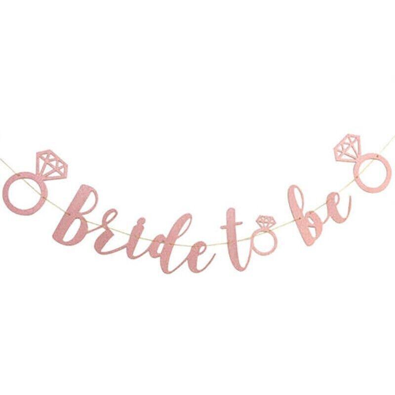 Bride To Be Rose Gold Banner Diamond Wedding Bridal Shower Hens Party Decoration - Diamond 7