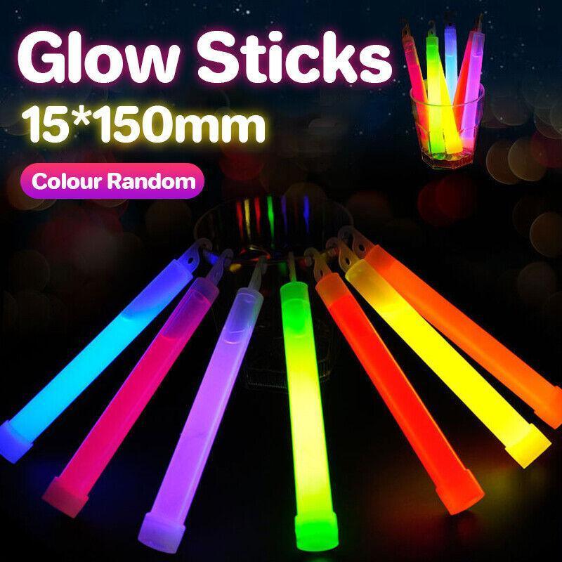 50 X 6 Inch Mixed Glow Sticks Party Rave Light Disco Glow In Dark - 10PCS