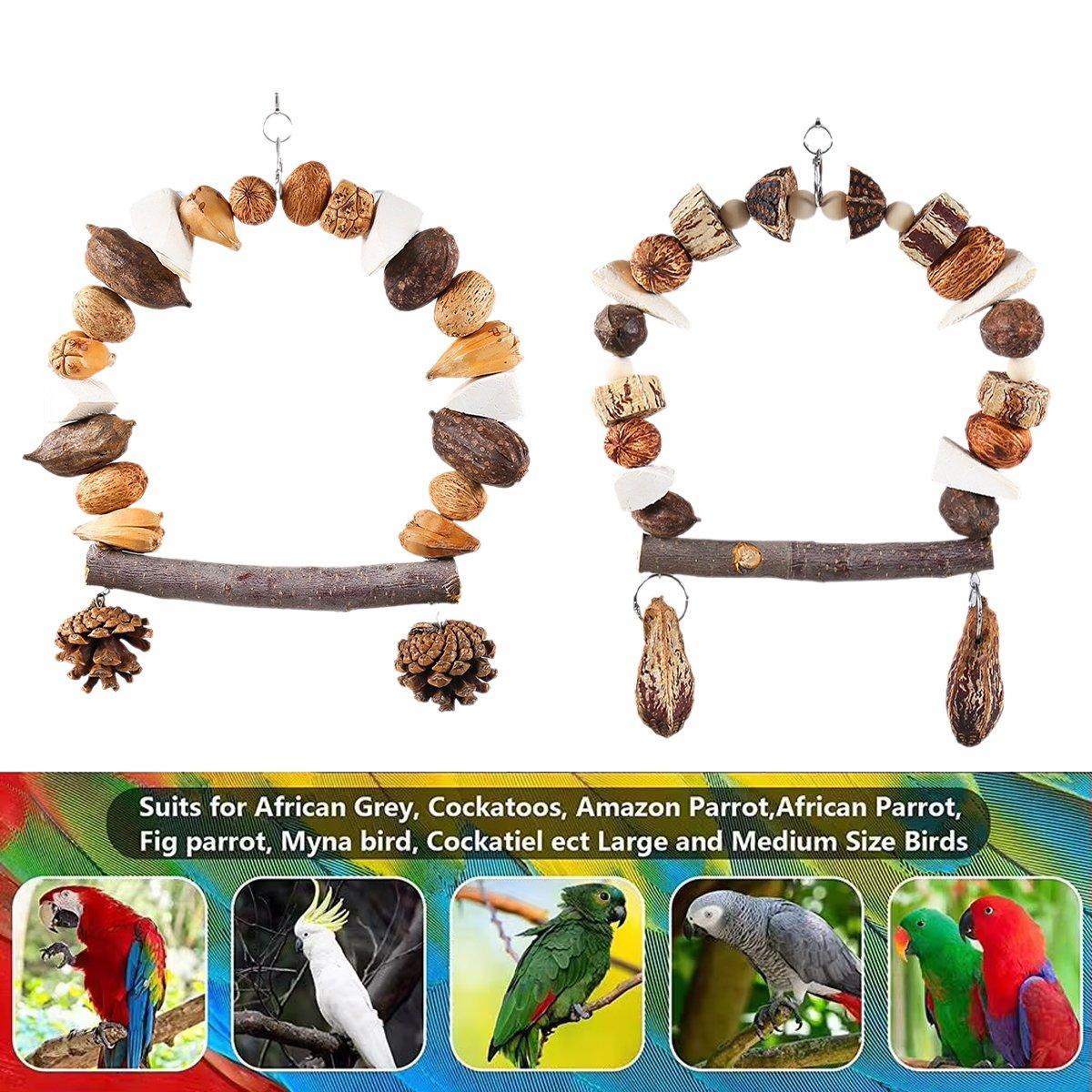 Parrot Chew Toy For Training Climbing Grinding Teeth Relief Durable Bird Toy - Pine Cones 4
