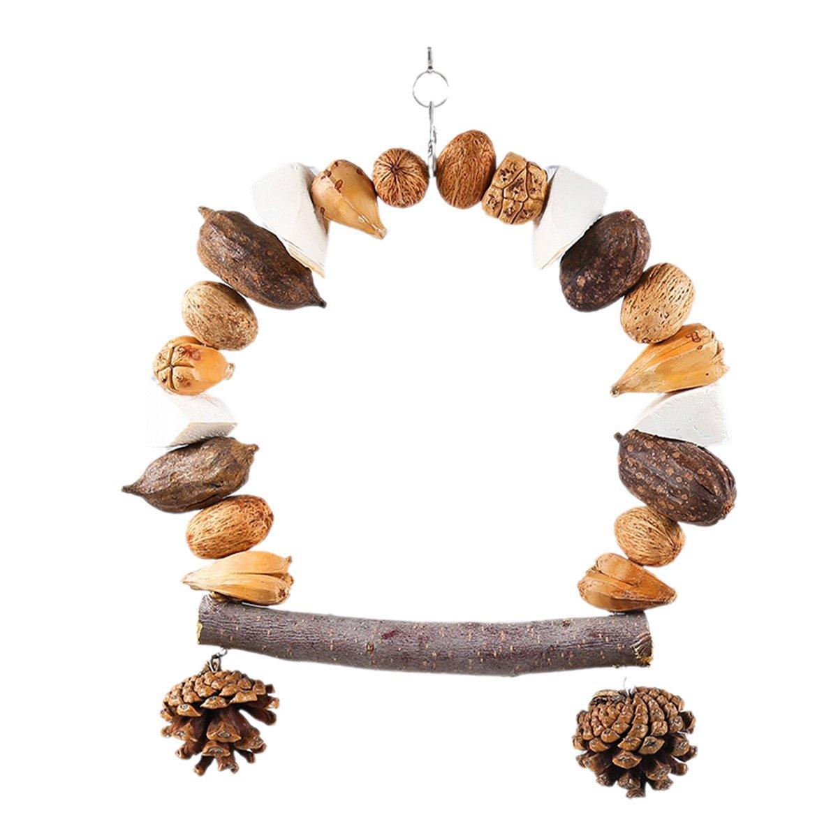 Parrot Chew Toy For Training Climbing Grinding Teeth Relief Durable Bird Toy - Pine Cones 6