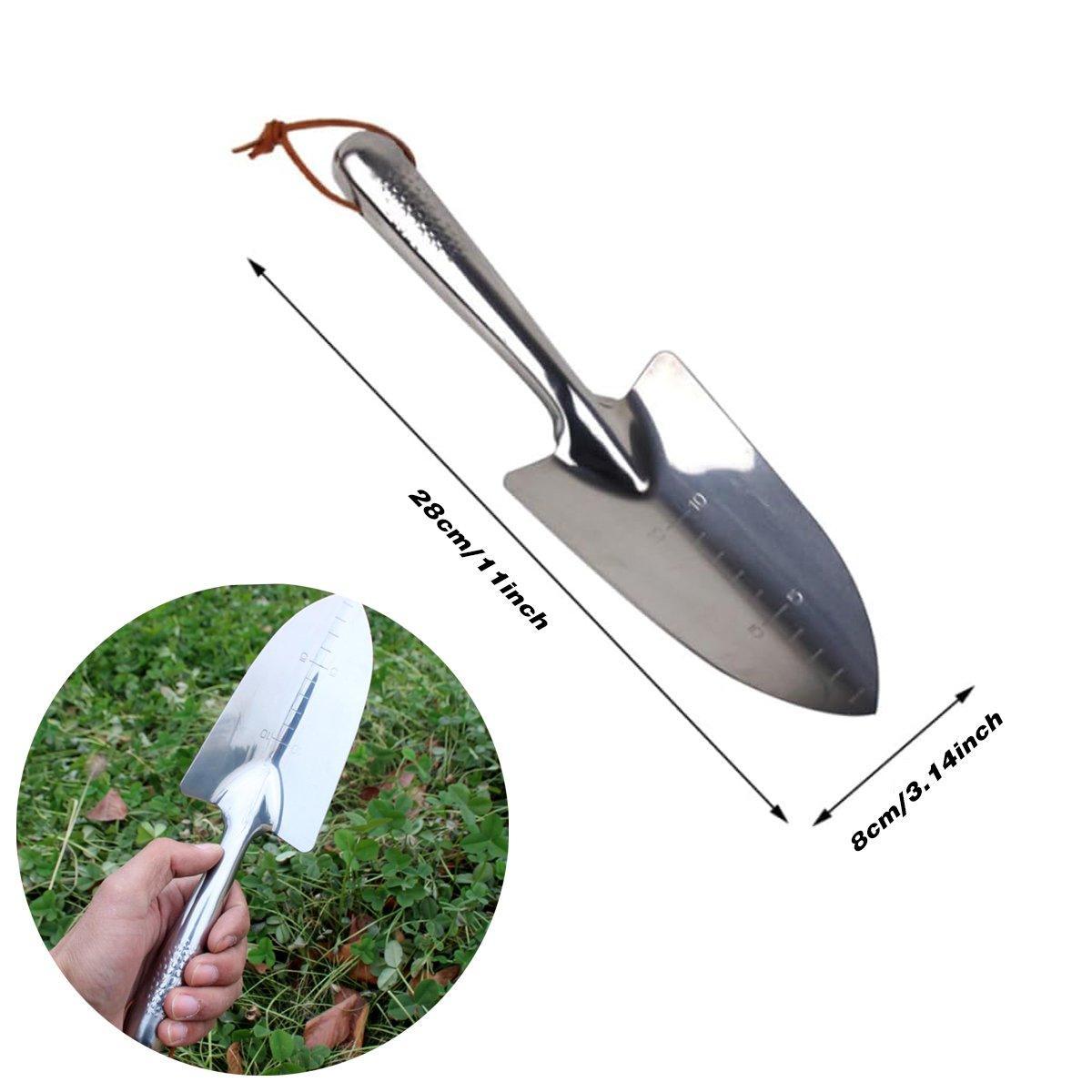 Stainless Steel Scale Spade Gardening Shovel Small Gardens Succulents Plant Tool 3