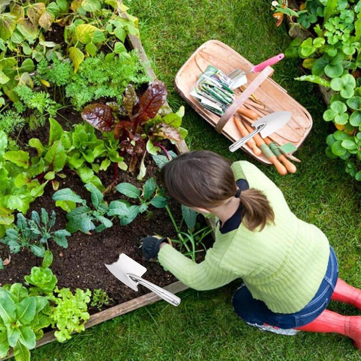 Stainless Steel Scale Spade Gardening Shovel Small Gardens Succulents Plant Tool 5