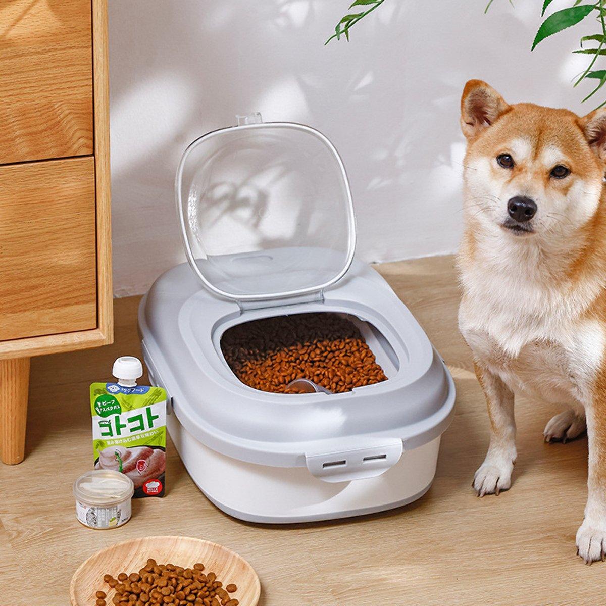 Large Capacity Pet Food Storage Box Foldable Design with Seal Lid - Green 4