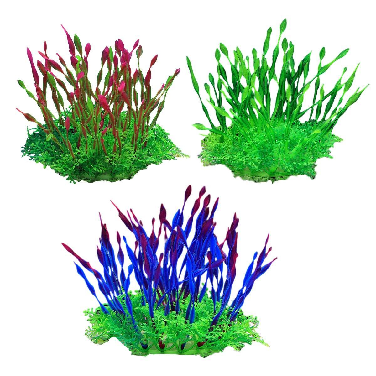 Artificial Water Grass Fish Tank Decoration Aquarium Landscape Simulation Plants - 01-3PCS 9