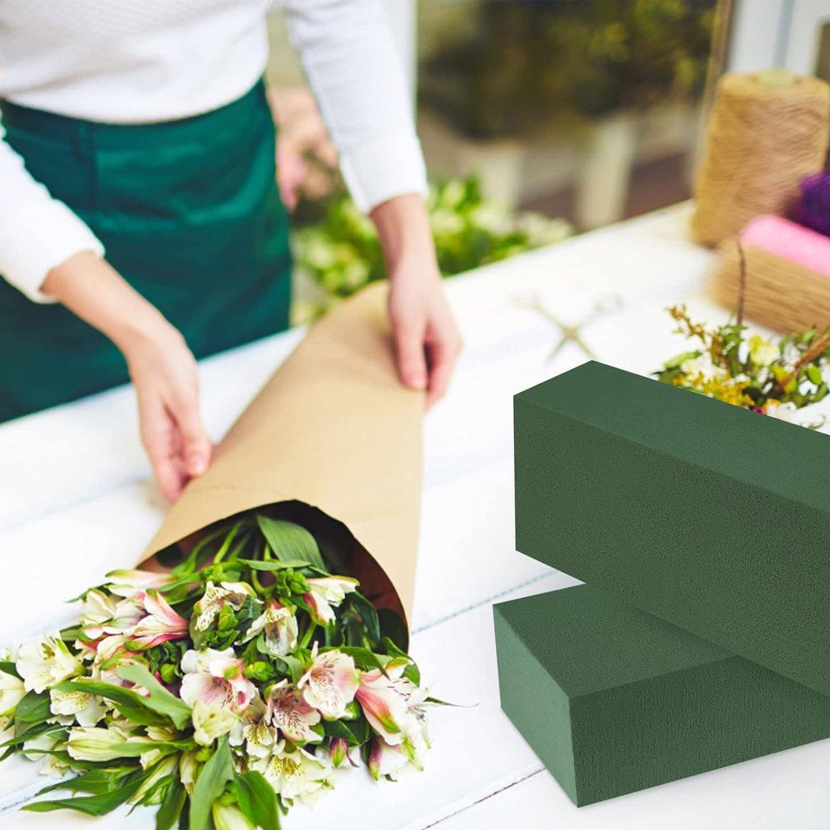 Floral Foam Blocks for Dry Wet Artificial Flower Arrangements Florist Supplies - Wet 2PCS 4
