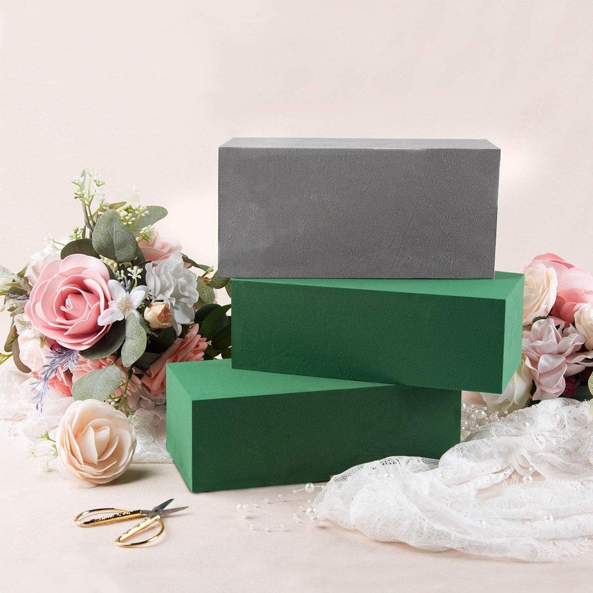 Floral Foam Blocks for Dry Wet Artificial Flower Arrangements Florist Supplies - Dry 2PCS 5