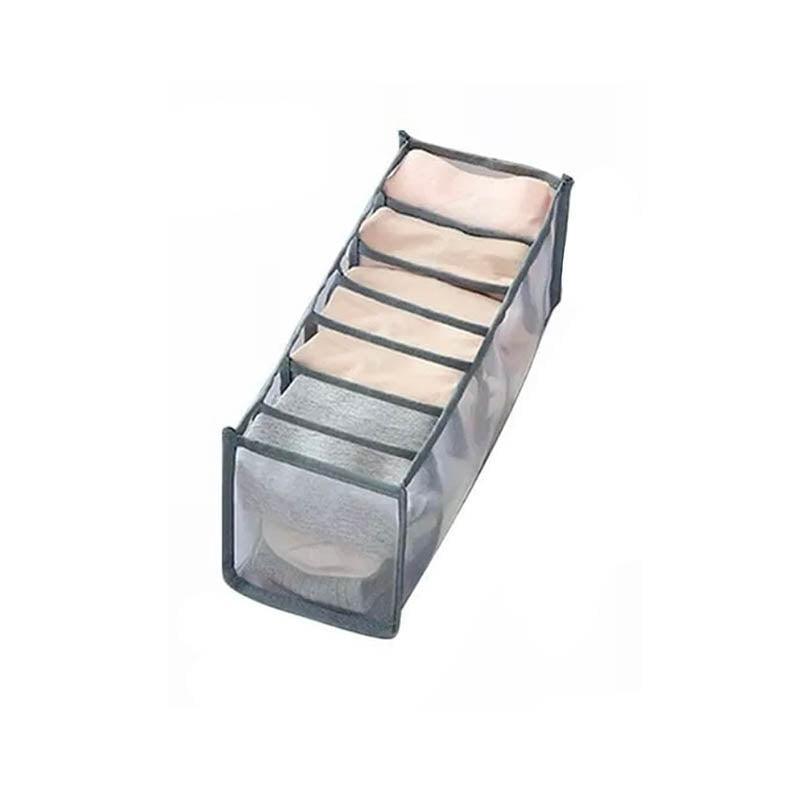 Foldable Drawer Organizer Divider Bra Sock Underwear Storage Closet Wardrobe - Grey Set of 3 Different Sizes 6