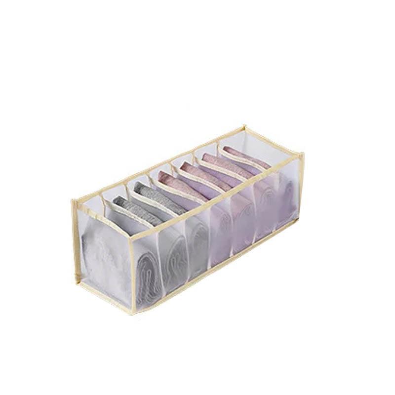 Foldable Drawer Organizer Divider Bra Sock Underwear Storage Closet Wardrobe - Grey Set of 3 Different Sizes 7